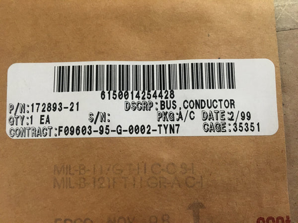 Ge Aviation Systems, Conductor Bus NSN:6150-01-425-4428 Model:172893-21