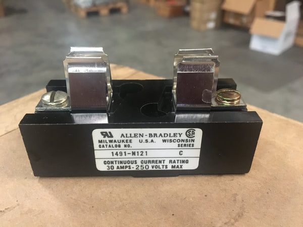 Allen Bradley Block Fuseholder, 30Amp 250V NSN:5920-00-081-5904 Model:1491-N121