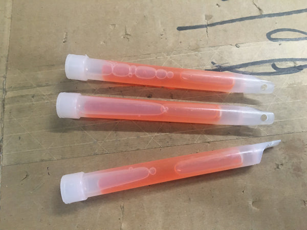 (10) ChemLight Super High Intensity Tactical Lights, Orange NSN:6260-01-247-0363 Model:9-03630