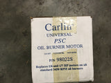 Carlin 98022S, 1/6 HP, 120VAC, 3450RPM, 48M, 1.8AMP Frame Burner Motor NSN:6105-01-550-3003 P/N:2035-98022