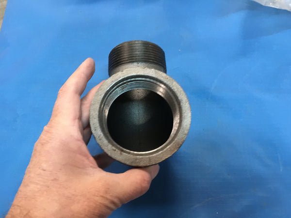 1-1/2" NPT, Malleable Iron Black Pipe, 90deg Street Elbow, Lot of 2