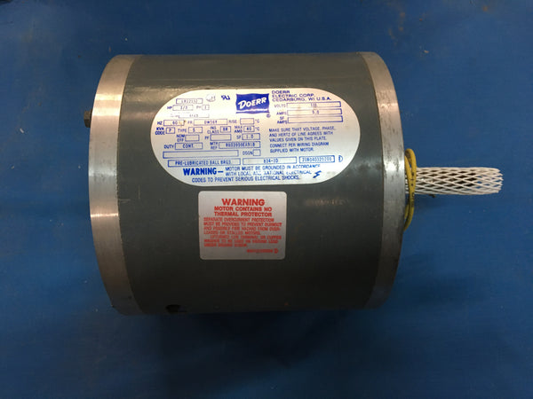 1/3 HP Doerr AC Motor 1PH, 1725RPM, 115V, 60HZ Model:LR22132 NSN:6105-01-247-2252
