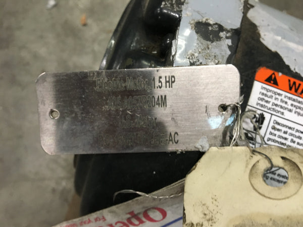 US Motors U32E2DC, 1.5HP, 3PH, 1425RPM, 208-230/460V Model:AF22 NSN:610500MOTOR E