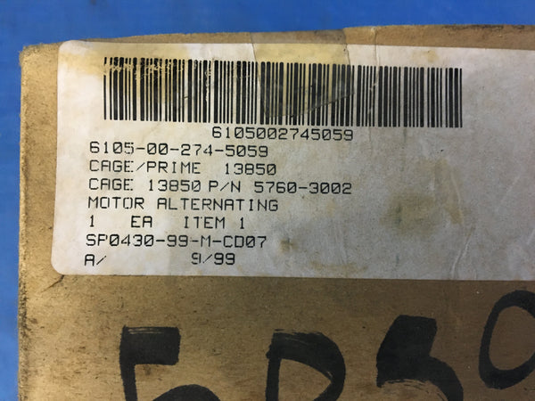 Eastern Air Devices Gear Motor 400 HZ, Ratio 90T01 P/N:GT25AHX-5 NSN:6105-00-274-5059