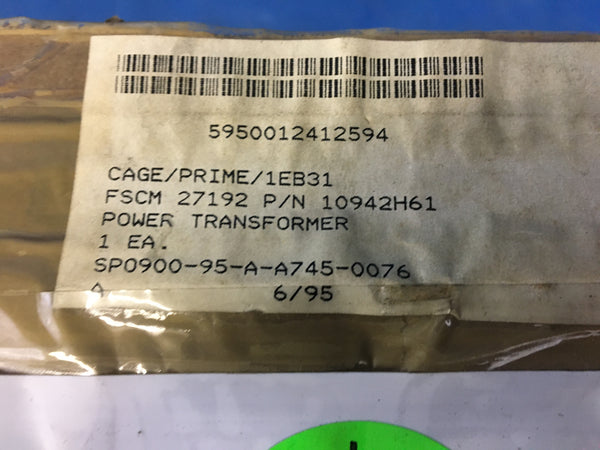 Cutler-Hammer C340JG Power Transformer Model:10942H61 NSN:5950-01-241-2594