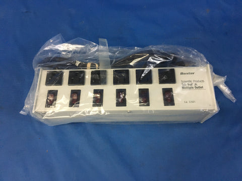 Baxter Scientific E2501 Hospital Grade 6 Plug Outlet Box 15AMP 110/220V