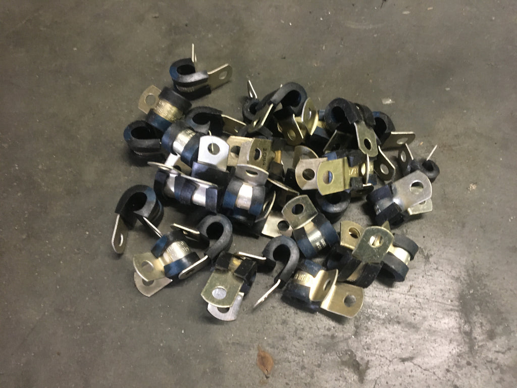 (20) MS21919WDG4 1/4" UMPCO Single Loop Cushioned Clamp