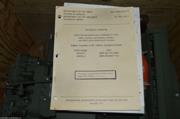 Teledyne 4 Cylinder Gas Engine NSN: 2805-01-276-5946